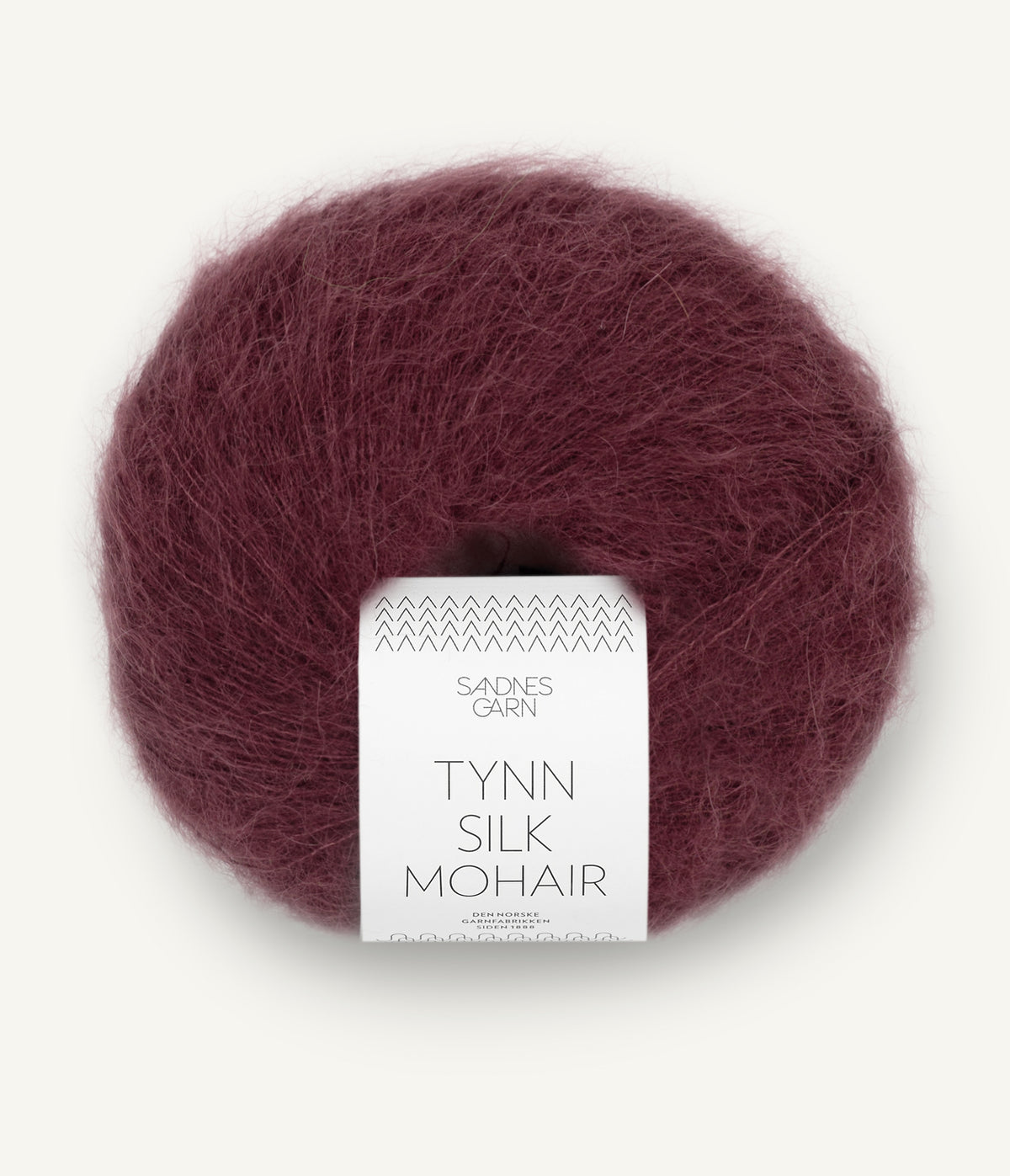 Tynn Silk Mohair Dyp Burgunder