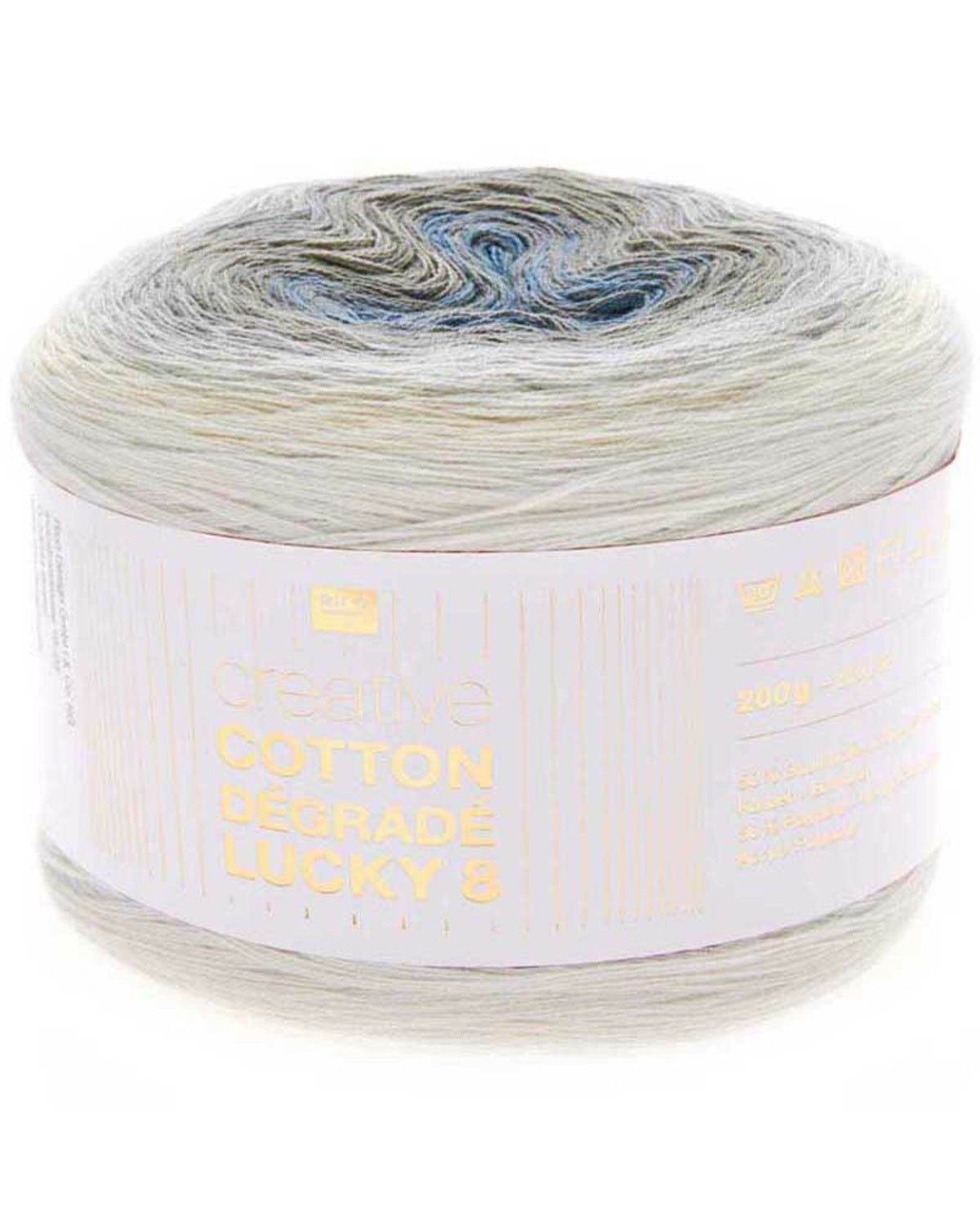 Creative Cotton Dégradé Lucky 8, Cream-Grey