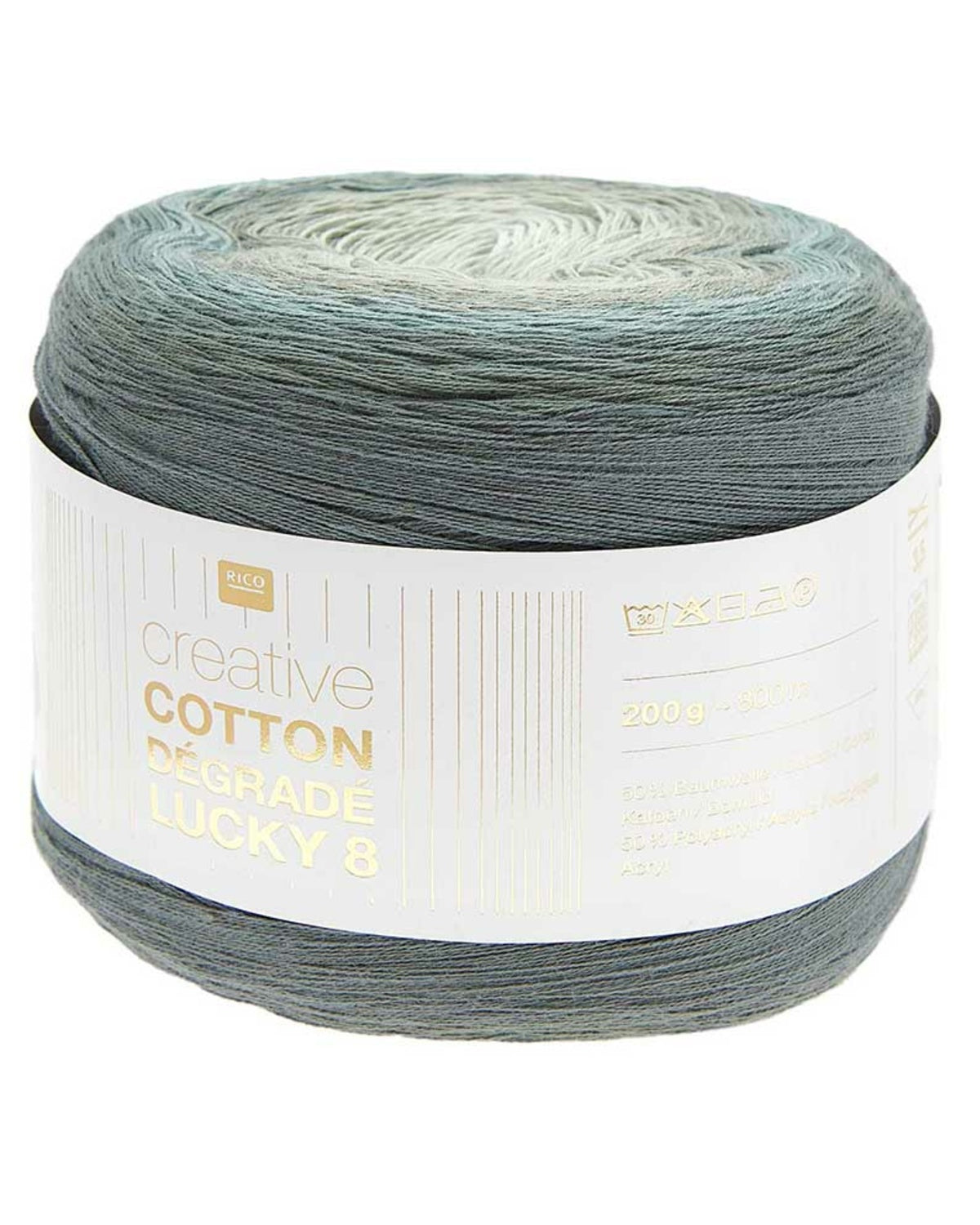 Creative Cotton Dégradé Lucky 8, ivy