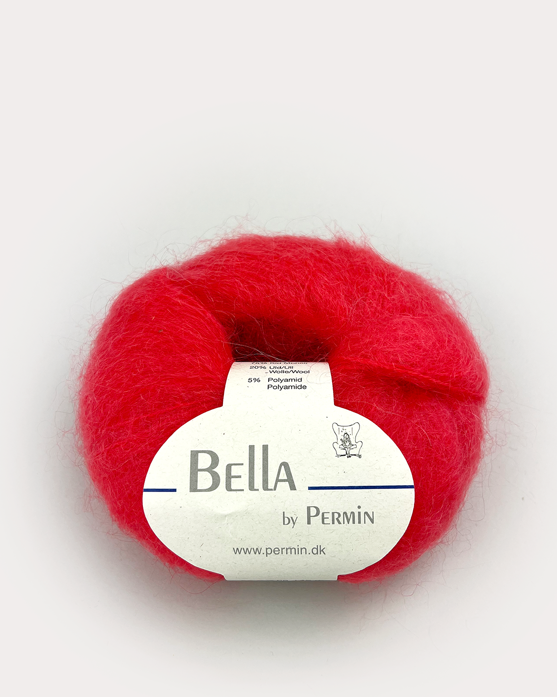 Bella mohair Mørk Koral