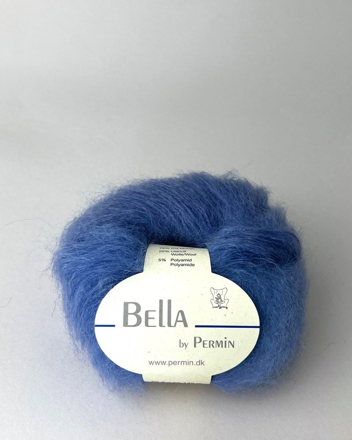 Bella mohair Chambrayblå