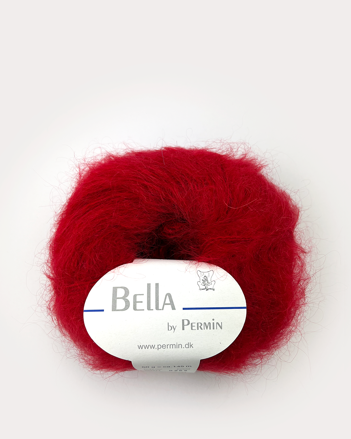 Bella mohair Rød