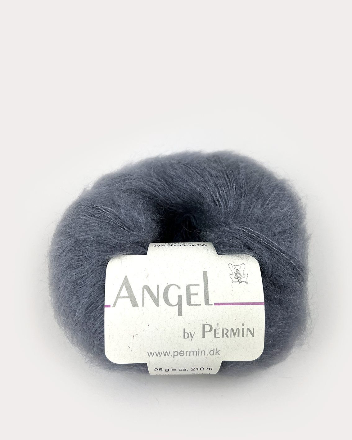 Angel mohair Grå