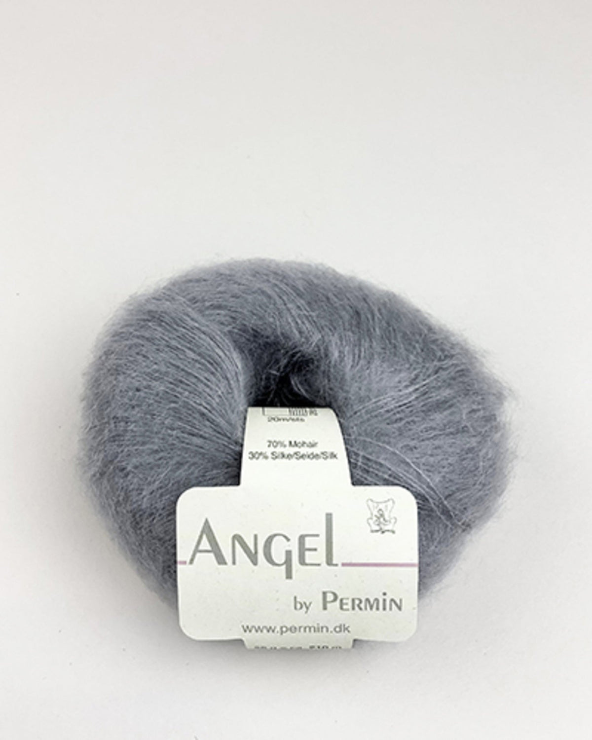 Angel mohair Askegrå