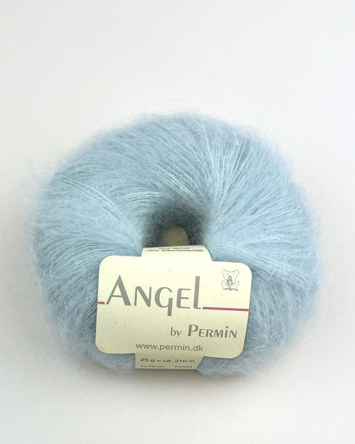 Angel mohair Himmelblå