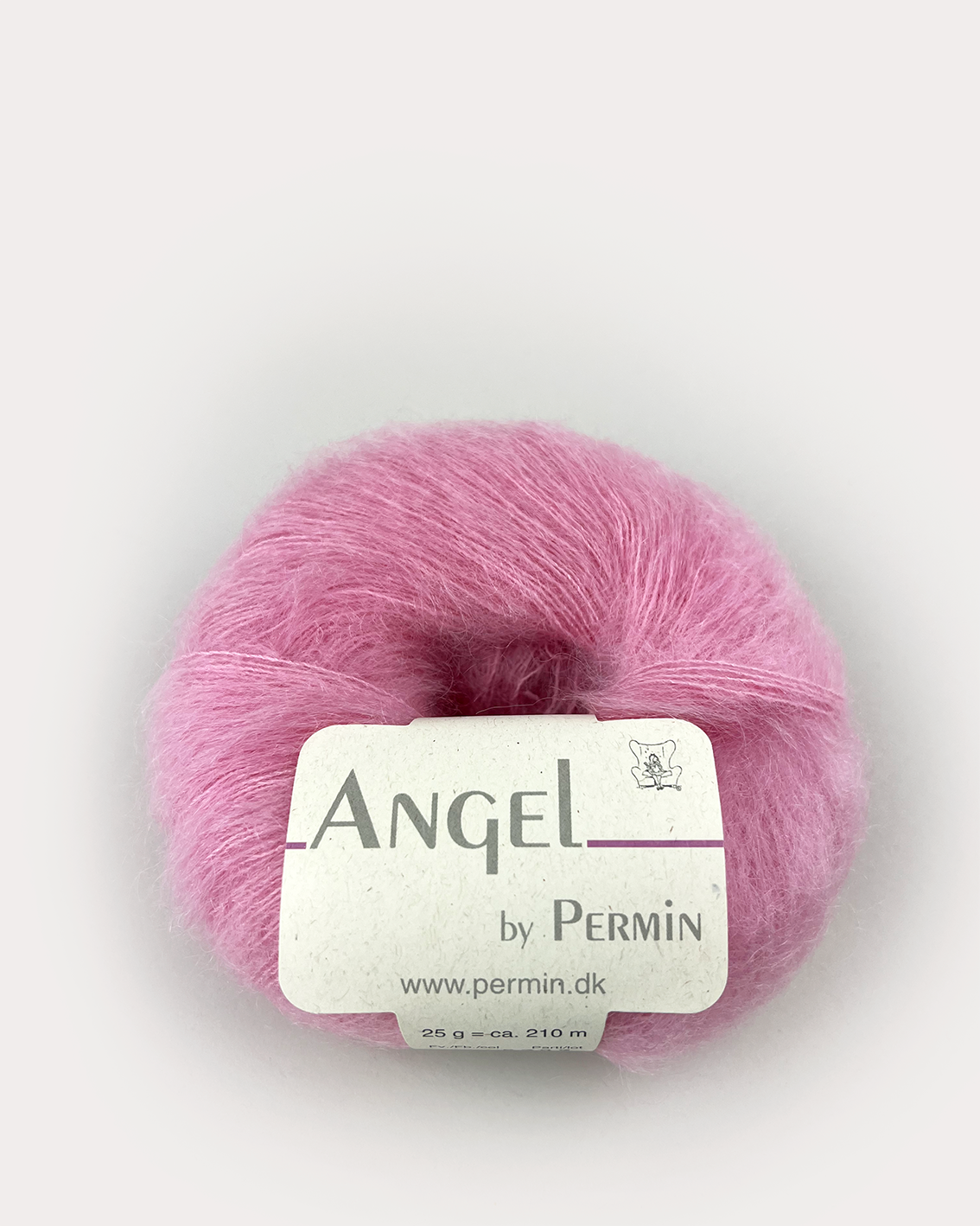 Angel mohair Lyserød