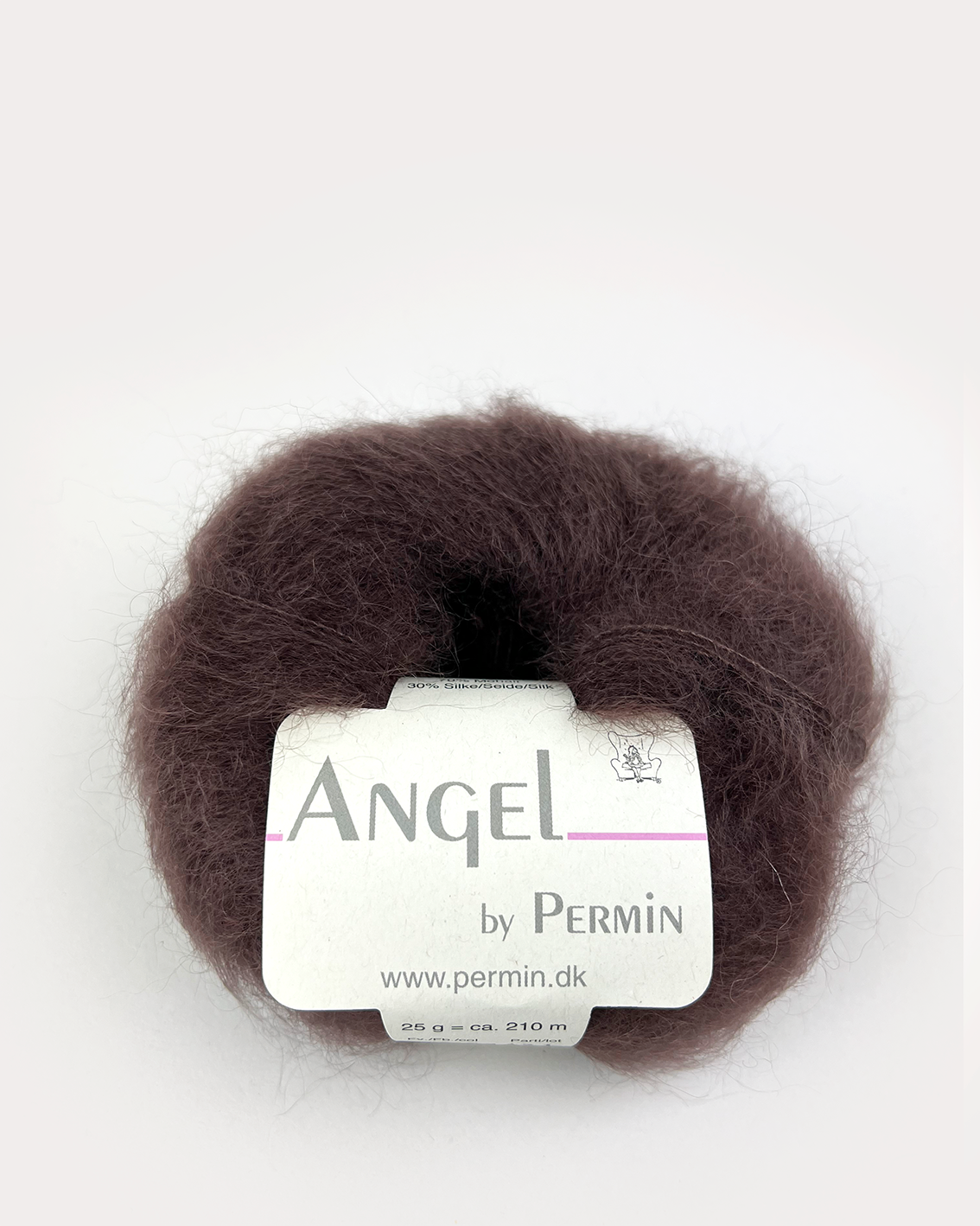 Angel mohair Mørk chokolade