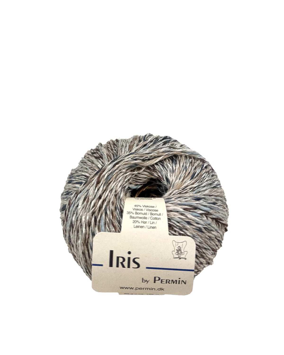 Iris Blå/beige toner