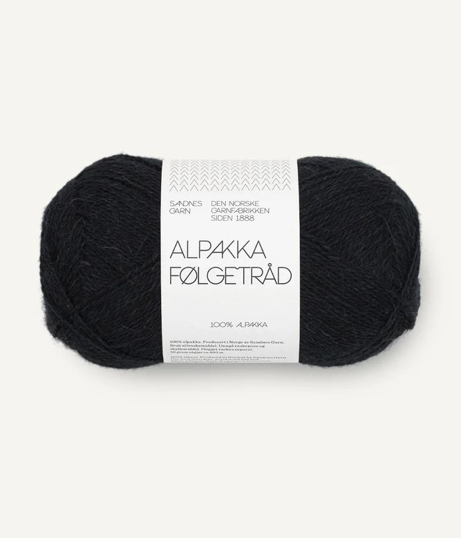 Alpakka Følgetråd Black 1099