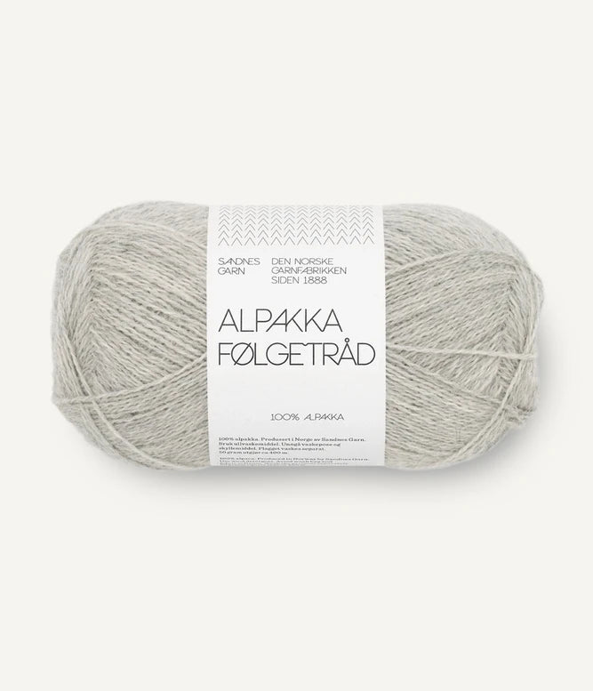 Alpakka Følgetråd Light Grey Melange 1032