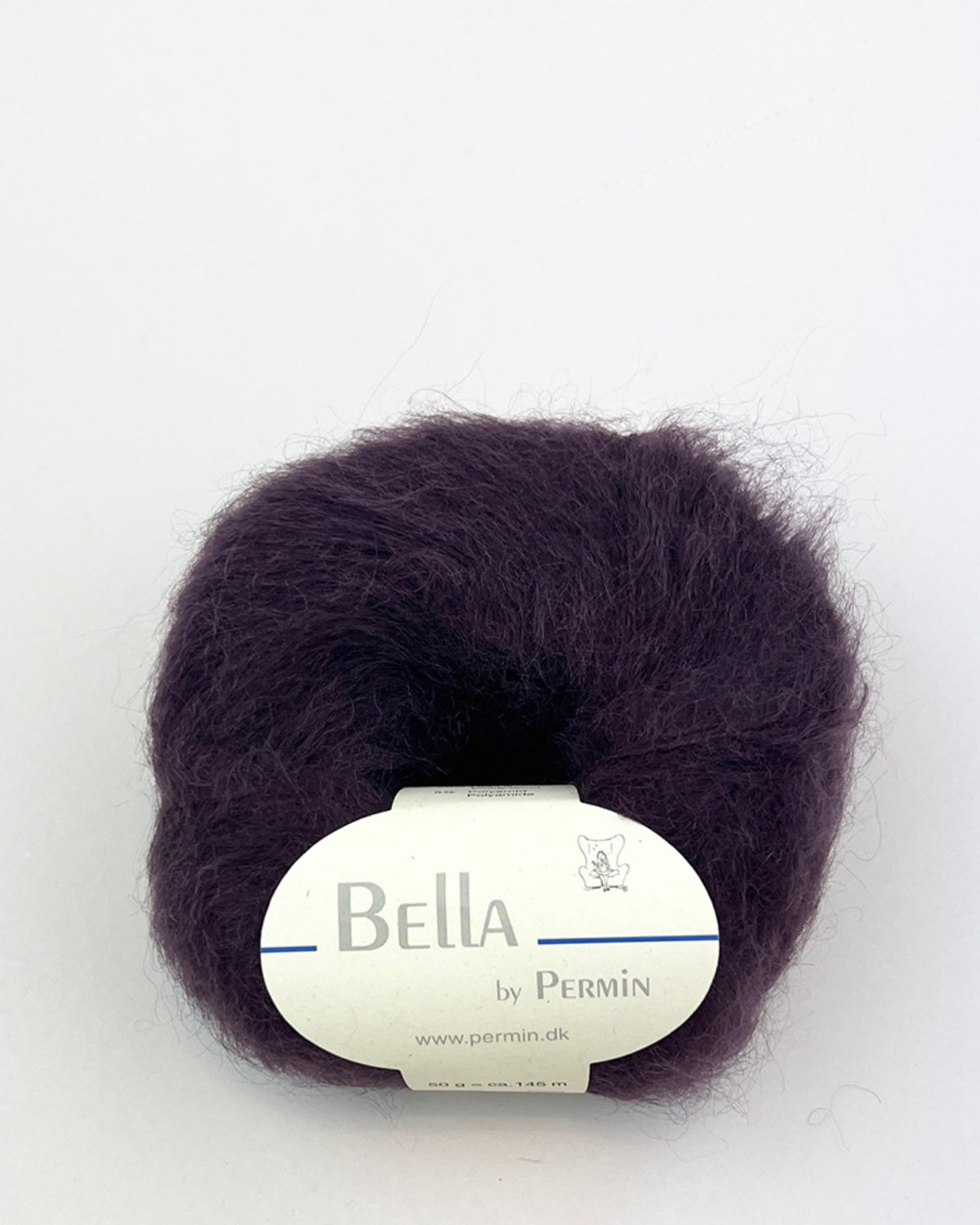 Bella mohair Plum noir