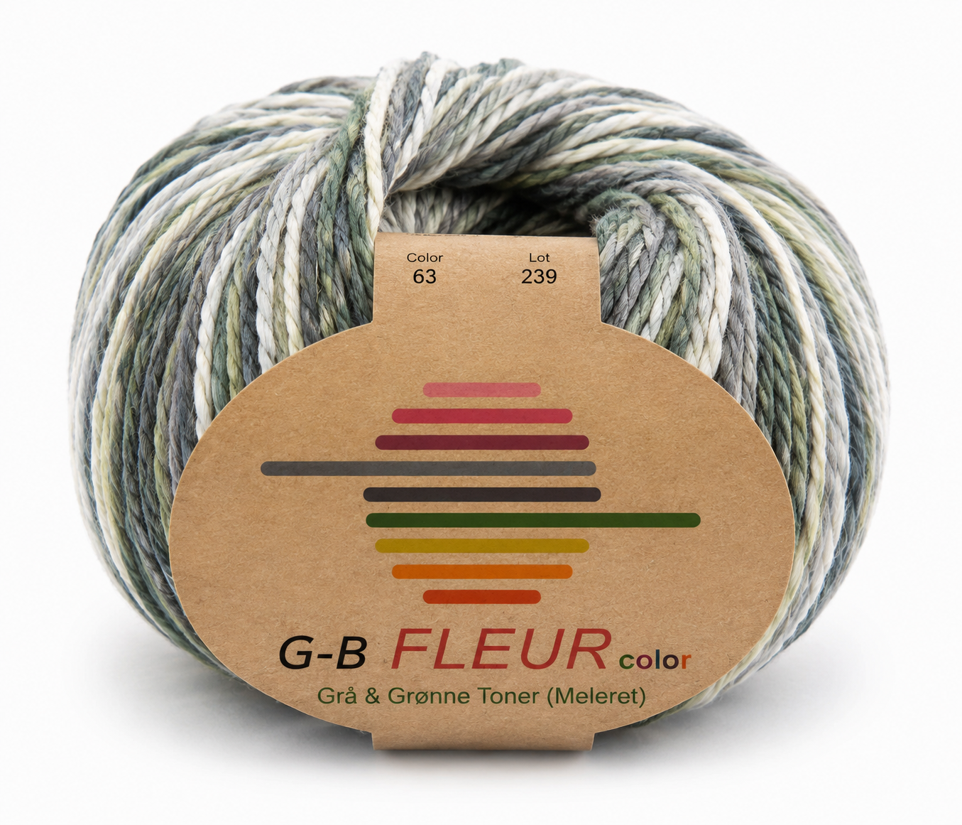 Fleur Grå & Grønne Toner (Meleret) farvenr 63