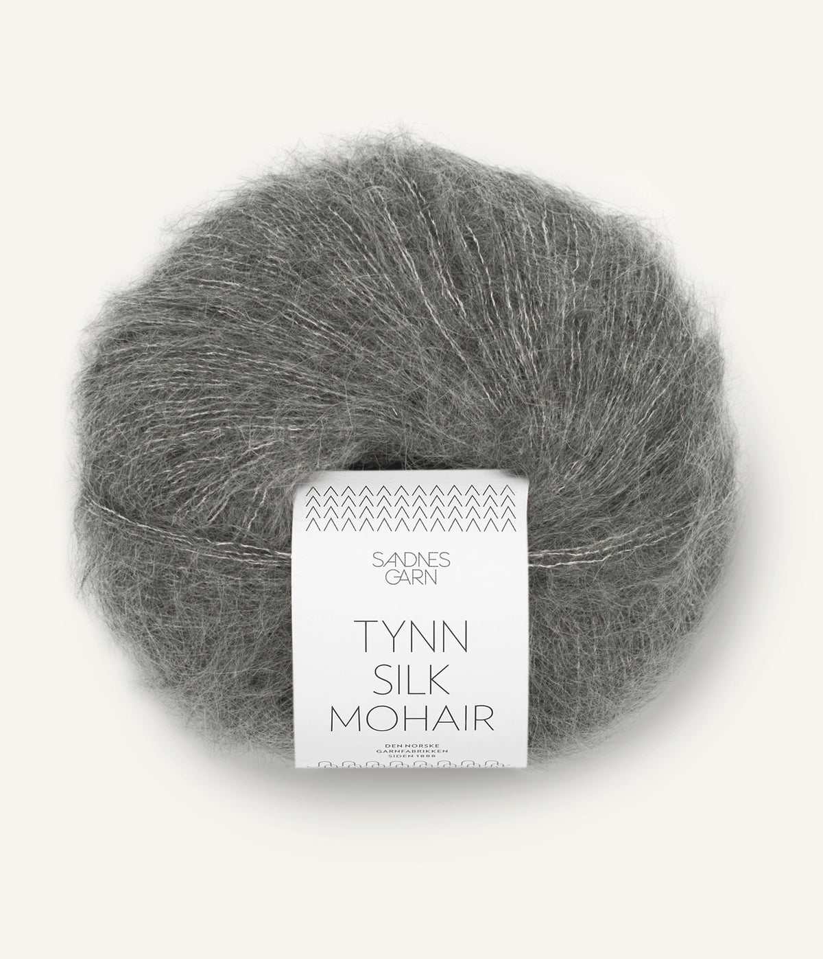 Tynn Silk Mohair mørk gråmelert