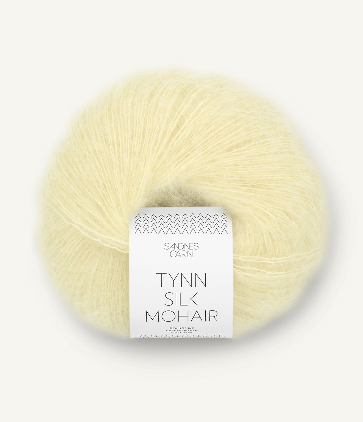 Tynn Silk Mohair Lys Gul