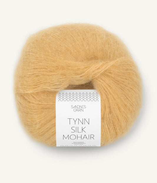 Tynn Silk Mohair Strågul