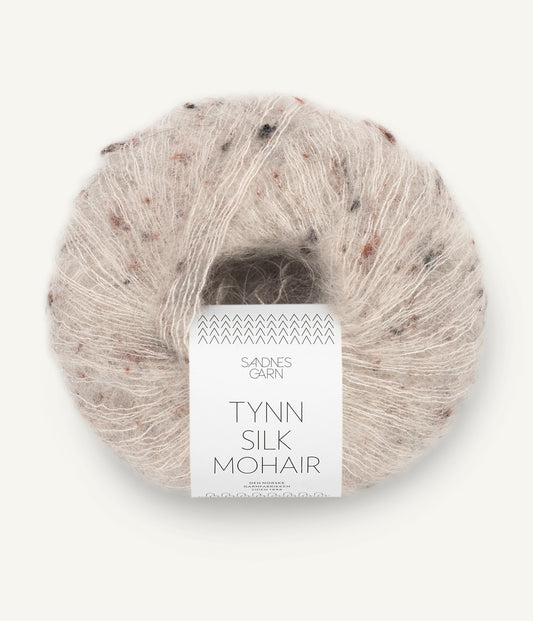 Tynn Silk Mohair Greige Tweed