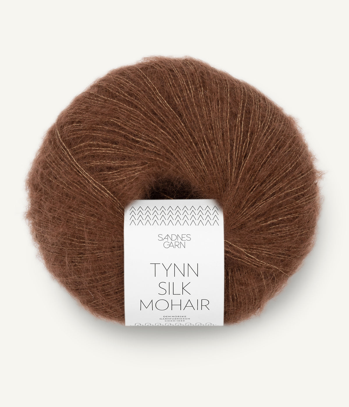 Tynn Silk Mohair Sjokolade