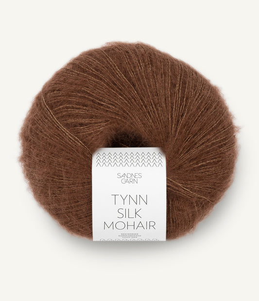 Tynn Silk Mohair Sjokolade