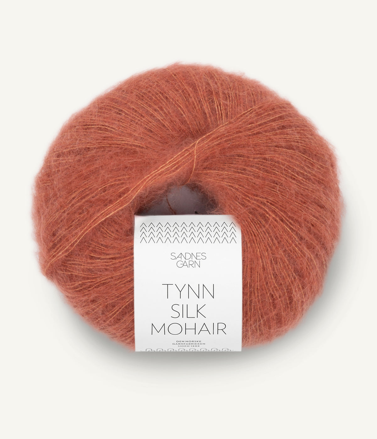 Tynn Silk Mohair Lys Kobberbrun