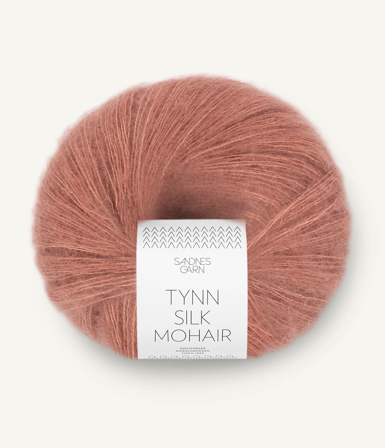 Tynn silk mohair støvet plommerosa