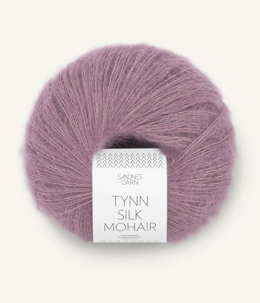 Tynn Silk Mohair  Rosa Lavendel