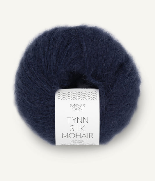 Tynn Silk Mohair Dyp Marine