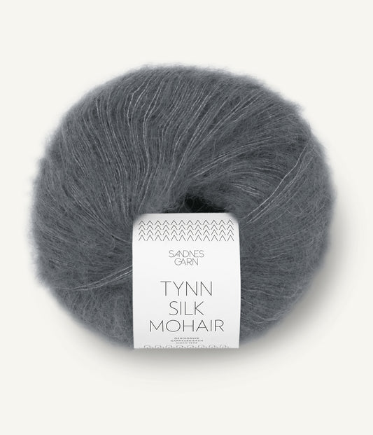 Tynn Silk Mohair Stålgrå