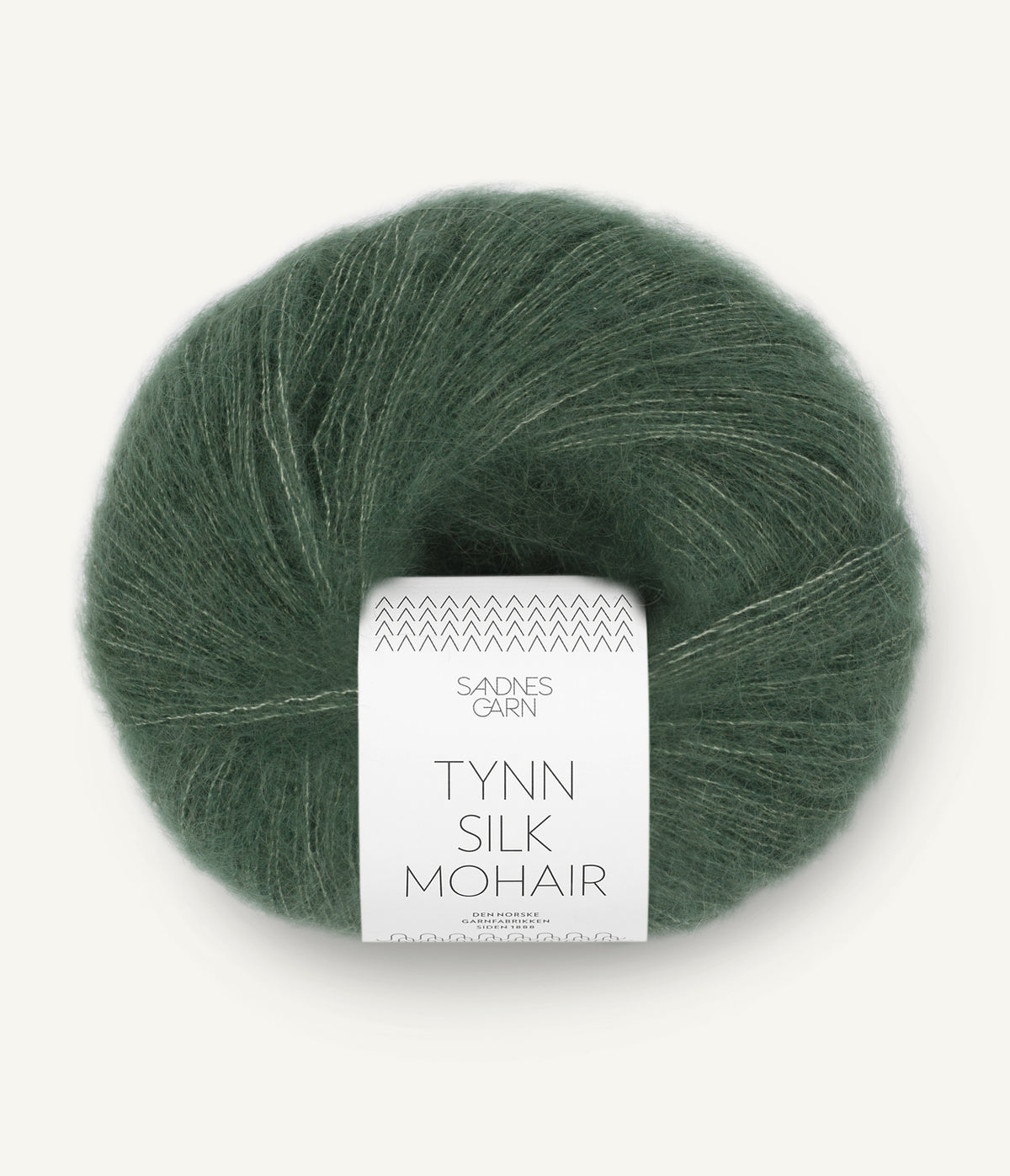 Tynn silk mohair Dyp Skoggrønn