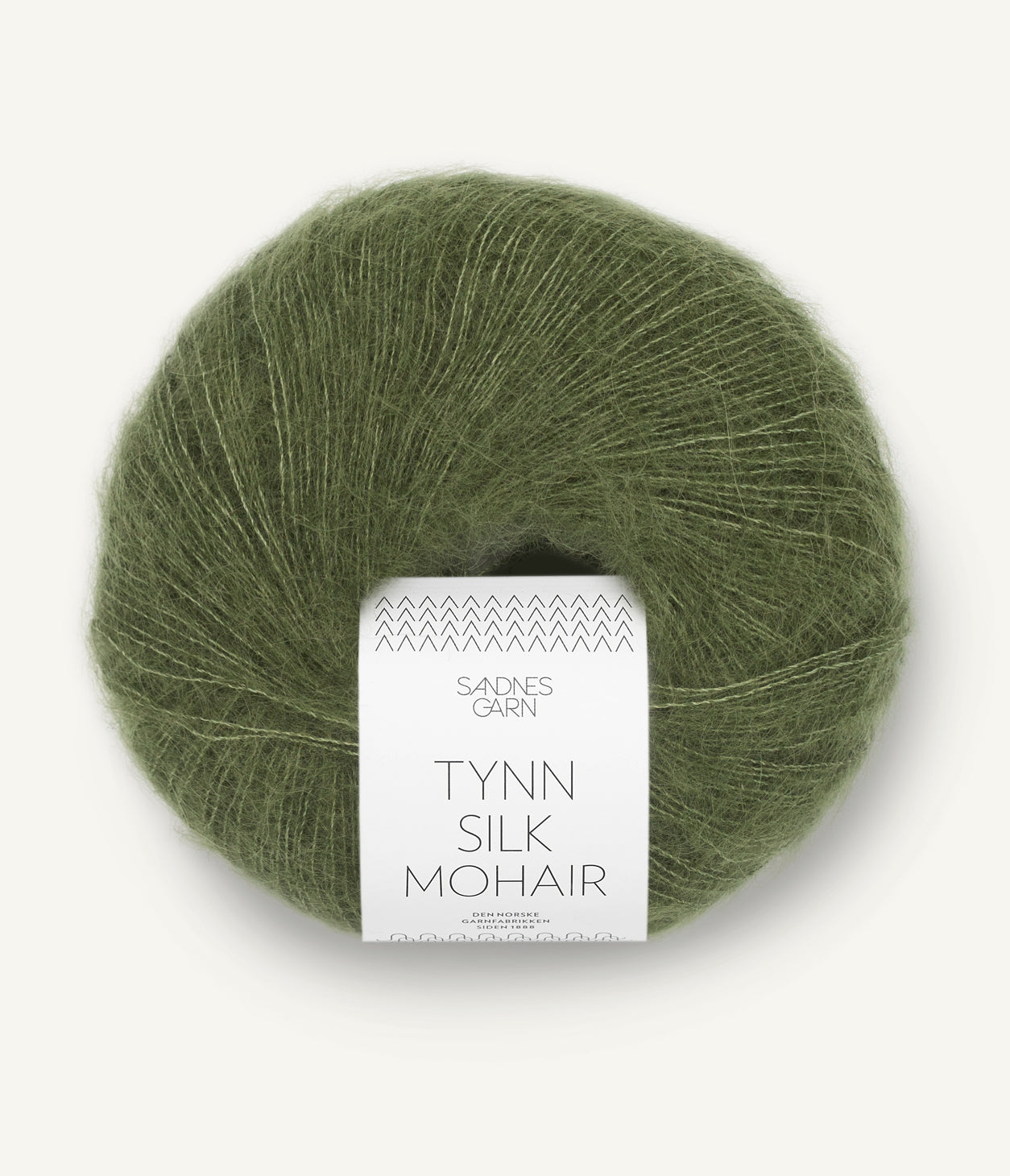 Tynn Silk Mohair Olivengrønn