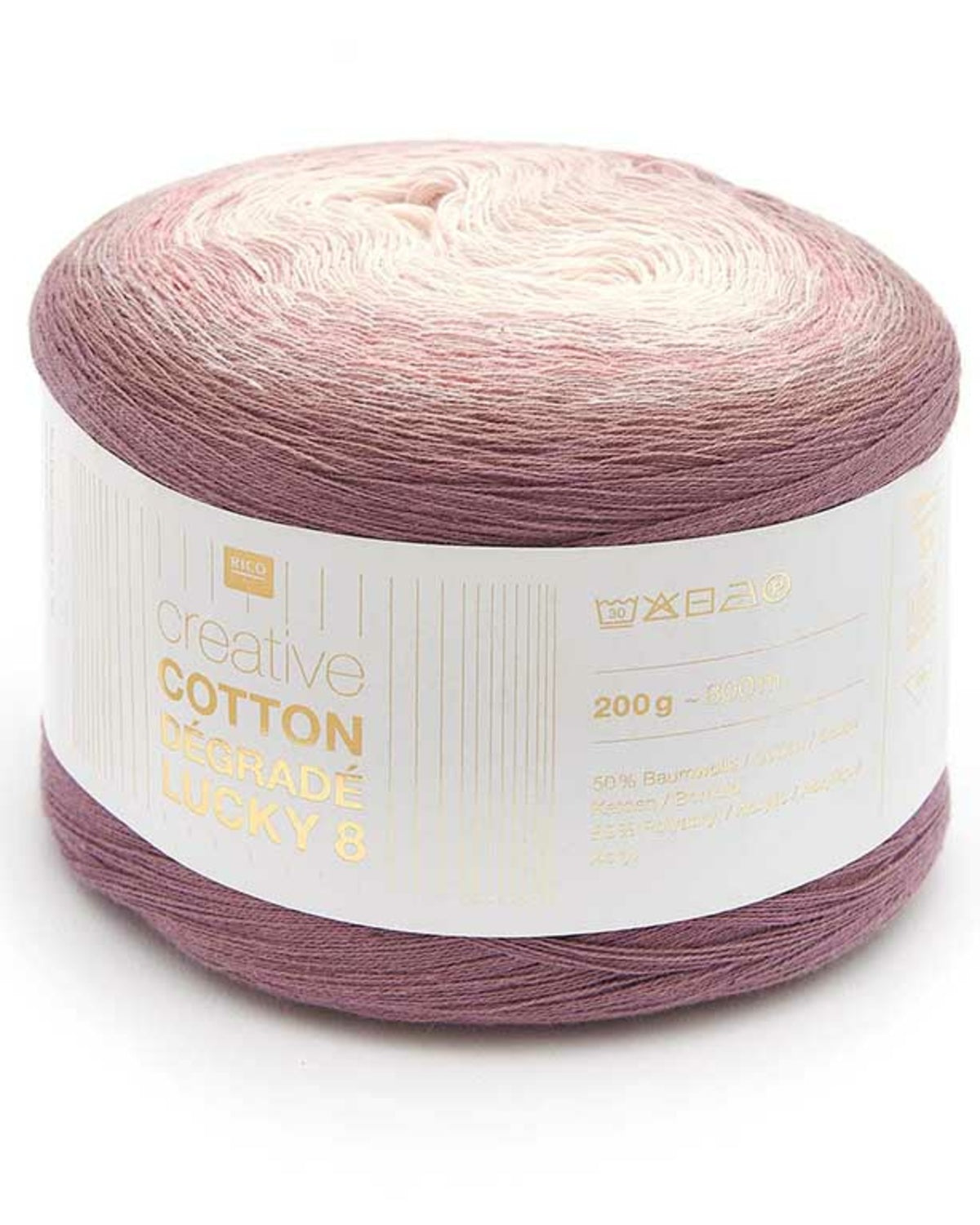Creative Cotton Dégradé Lucky 8, smokey pink