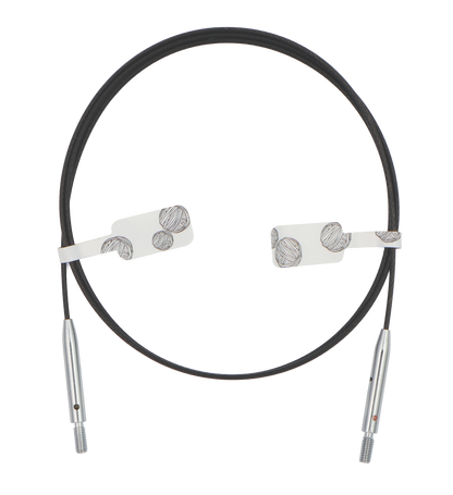 KNITPRO THIN & FLEX SORT SWIVEL KABEL 120CM 10596