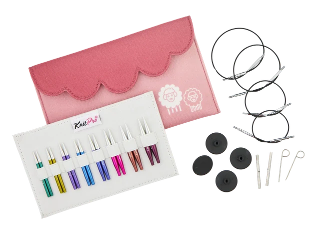 Knitpro zing mini sæt kabelpinde 5 cm 47432