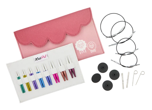 Knitpro zing mini sæt kabelpinde 5 cm 47432