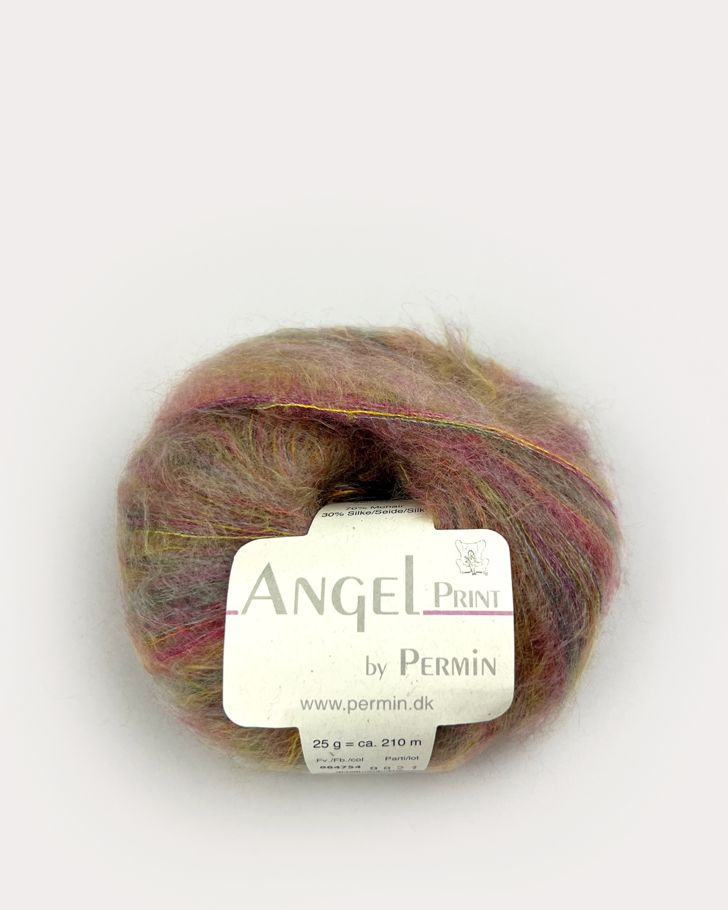Angel print Gylden/grøn/pink 