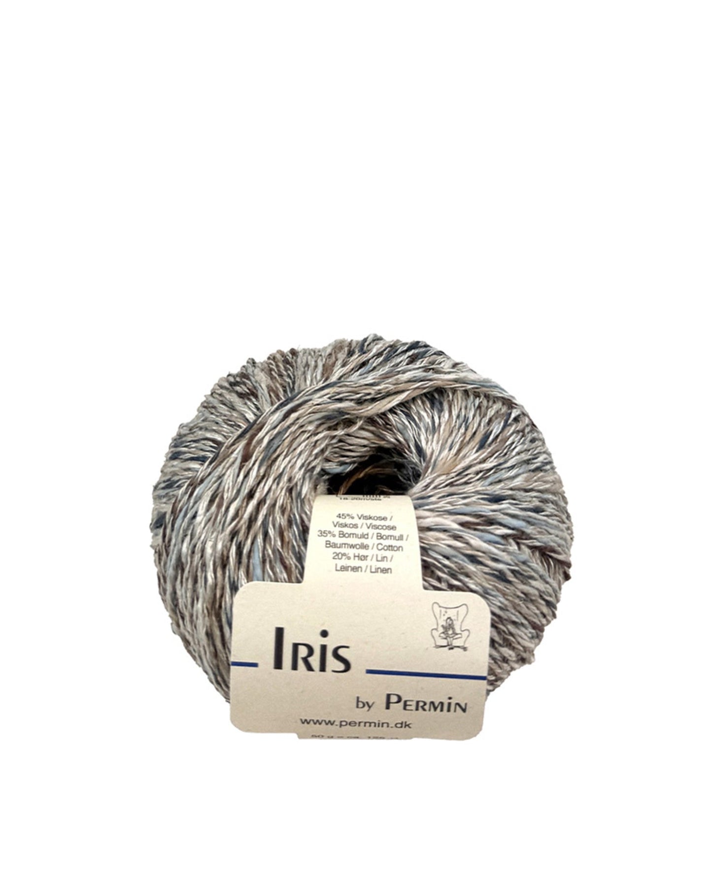 Iris Blå/beige toner 