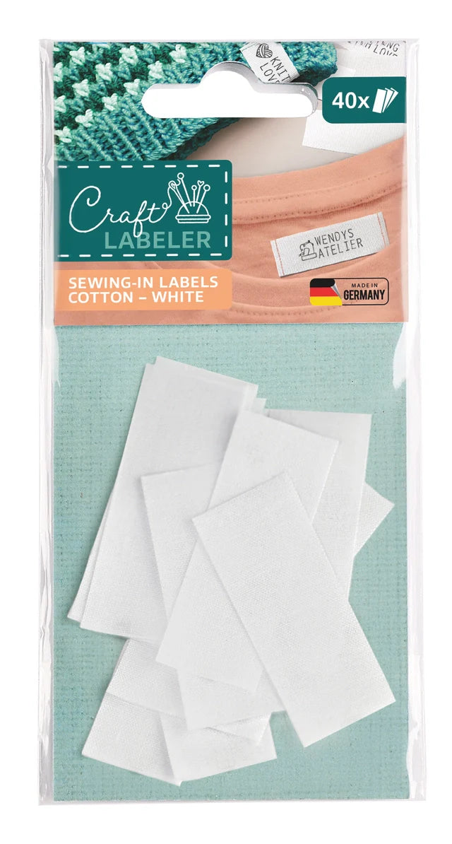 Craft labeler stof label 20 x 50 mm (40)