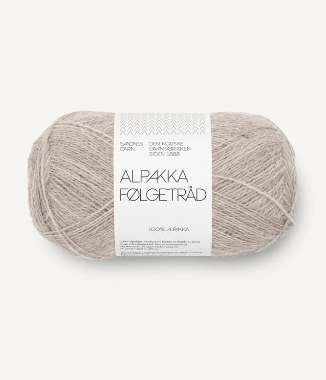 Alpakka Følgetråd Beige Melange 2650