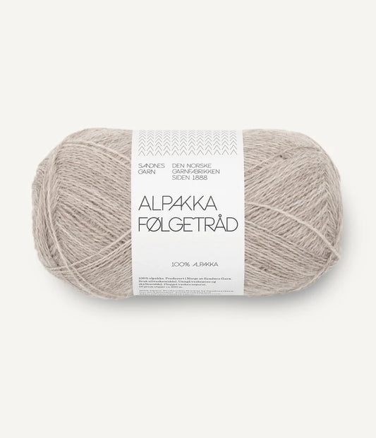 Alpakka Følgetråd Beige Melange 2650