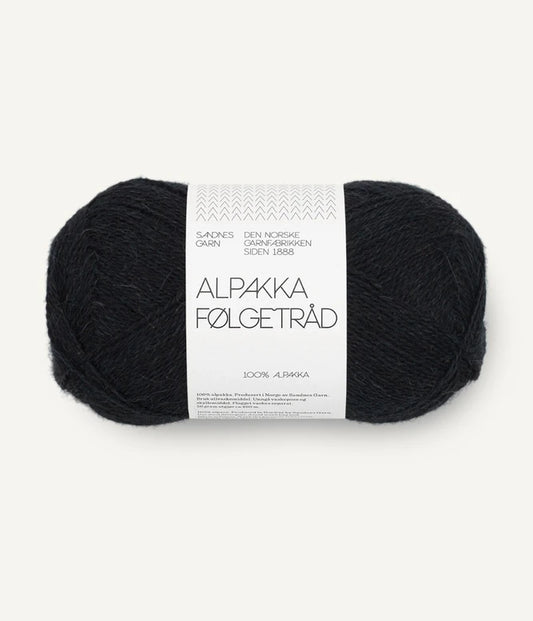 Alpakka Følgetråd Black 1099