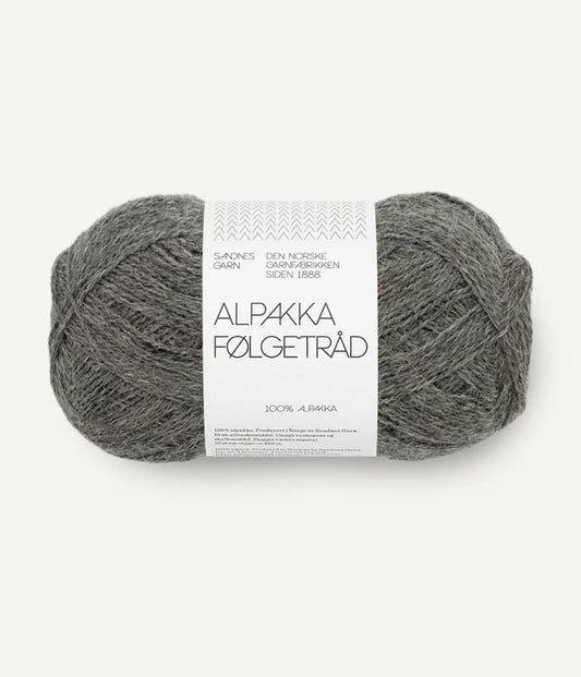 Alpakka Følgetråd Dark Grey Melange 1053