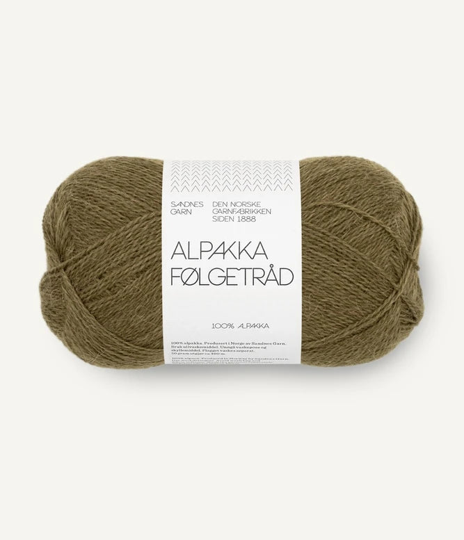 Alpakka Følgetråd Dark Olive 9873