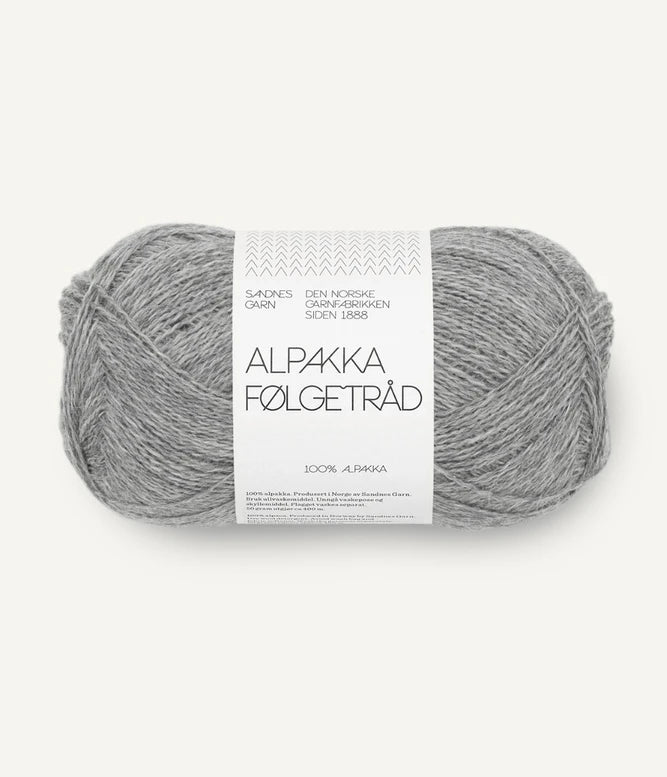Alpakka Følgetråd Grey Melange 1042