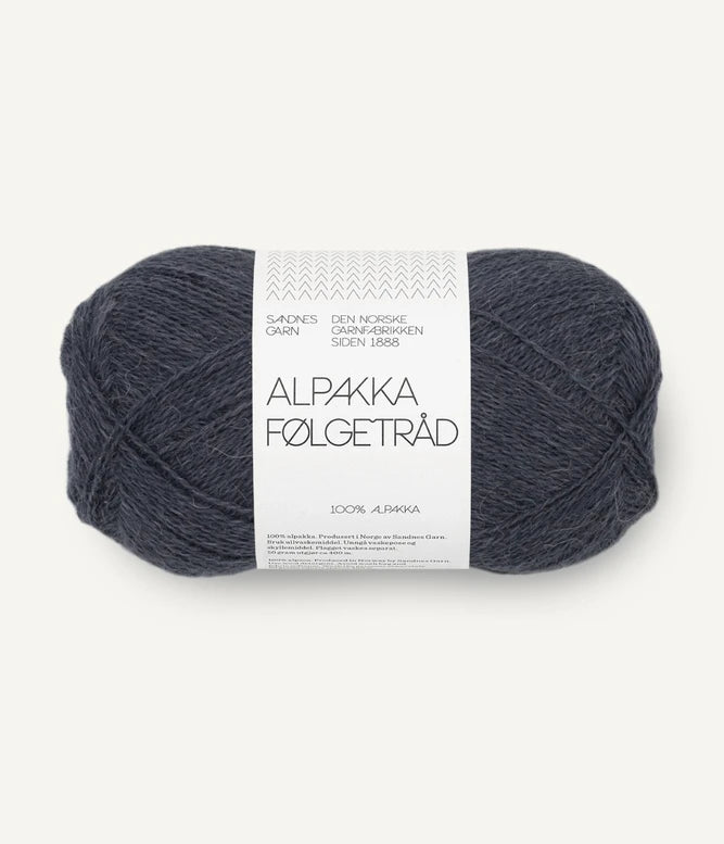 Alpakka Følgetråd Mørk Gråblå 6581
