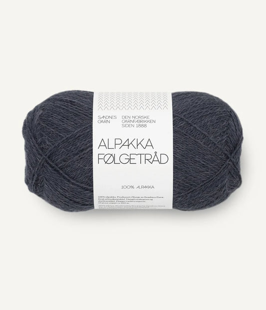 Alpakka Følgetråd Mørk Gråblå 6581