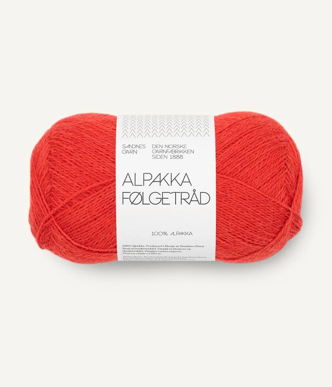 Alpakka Følgetråd Scarlet Red 4018