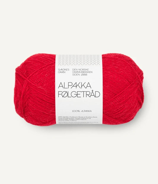 Alpakka Følgetråd True Red 4219