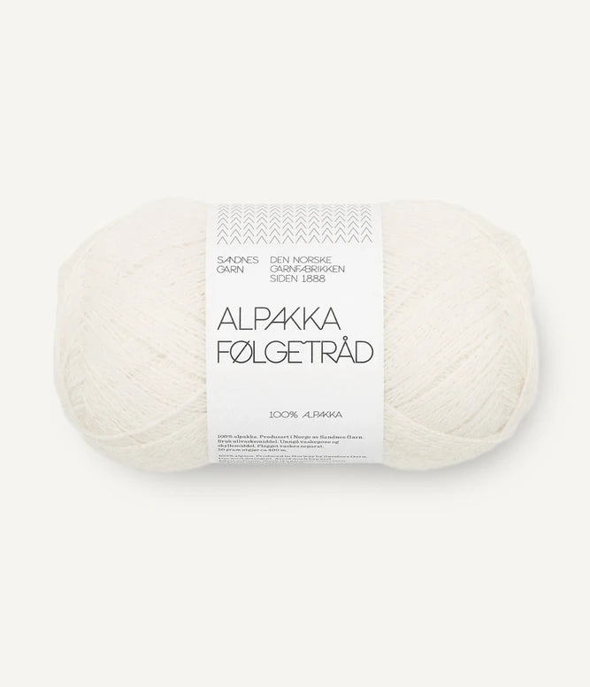 Alpakka Følgetråd White 1002