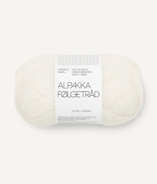 Alpakka Følgetråd White 1002