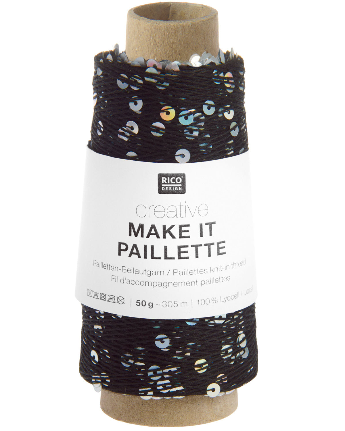 Creative Make It Paillette Black Silver - farvenr 012