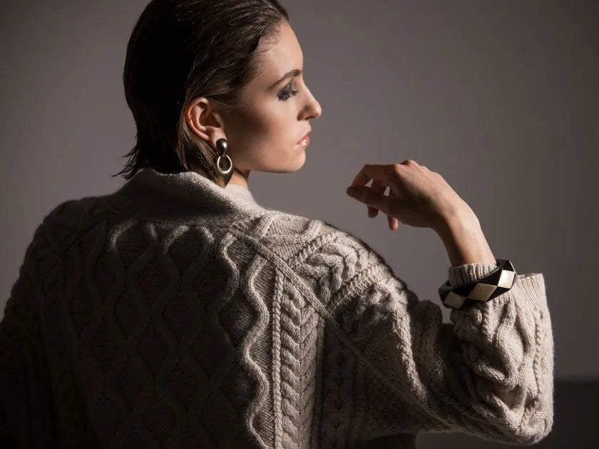 Komplet Strikkekit til Fisherman Cardigan – M